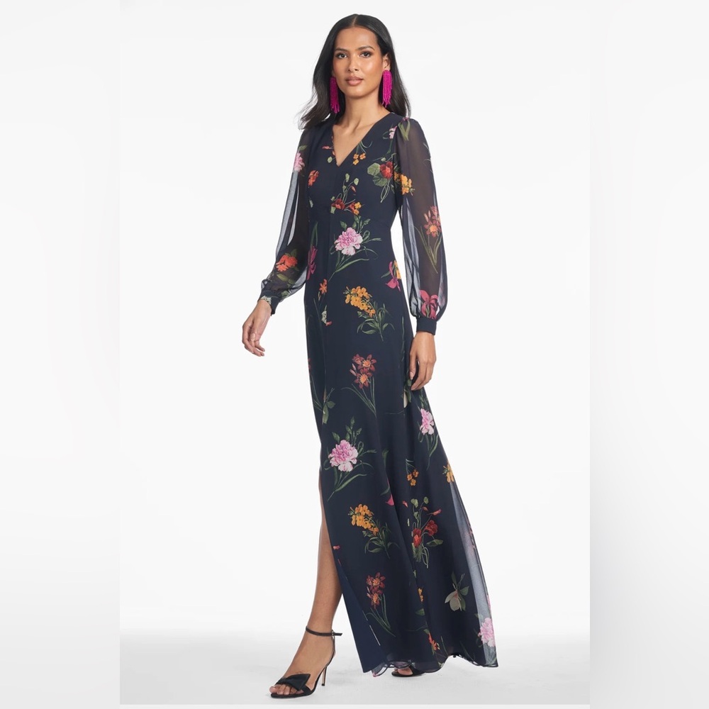 SACHINI & BABI PENNY MAXI DRESS - DARK MIDNIGHT BOUQUET